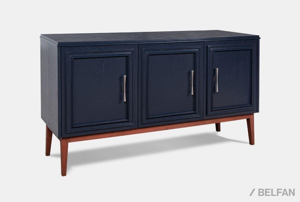 Тумба "Сакраменто" 3 массив и шпон дуба, МДФ 3