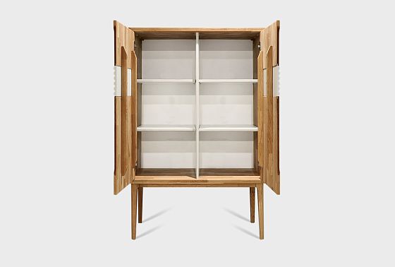 Тумба высокая "Уоллстрит" массив дуба, МДФ 4