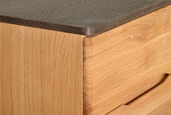 Комод "Элва" B-5 высокий массив и шпон дуба 8