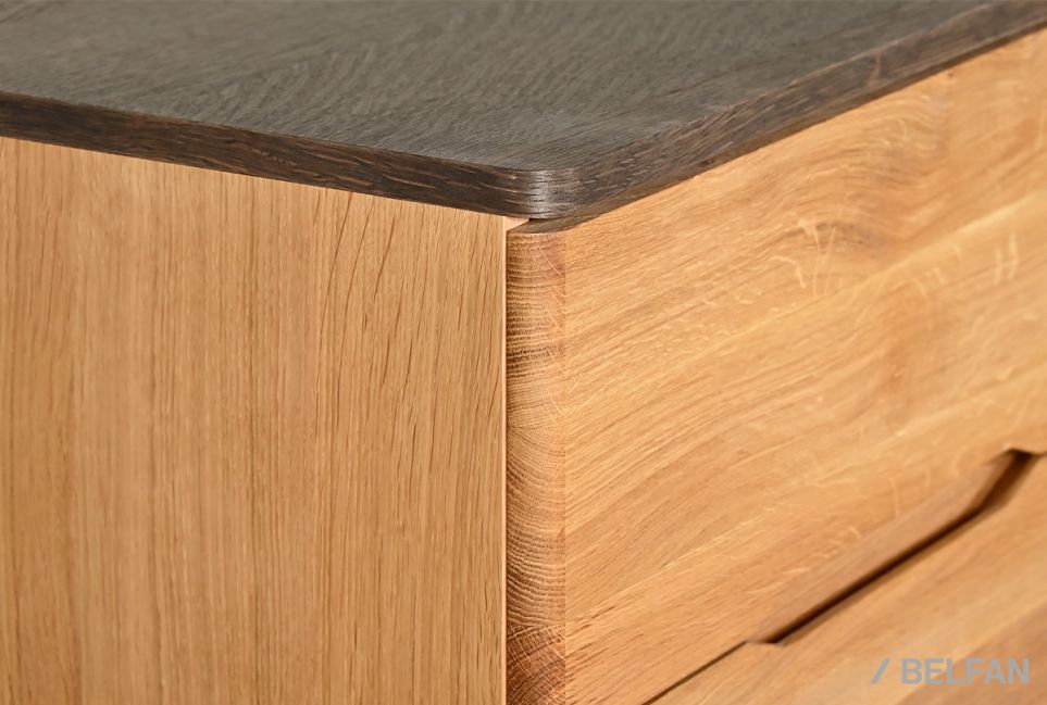 Комод "Элва" B-5 высокий массив и шпон дуба 4