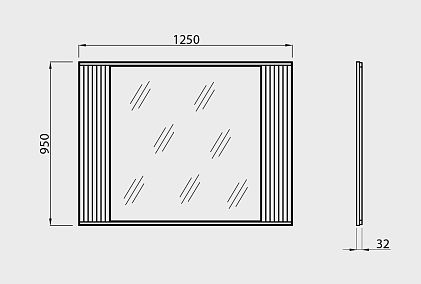 Зеркало "Чикаго" 125