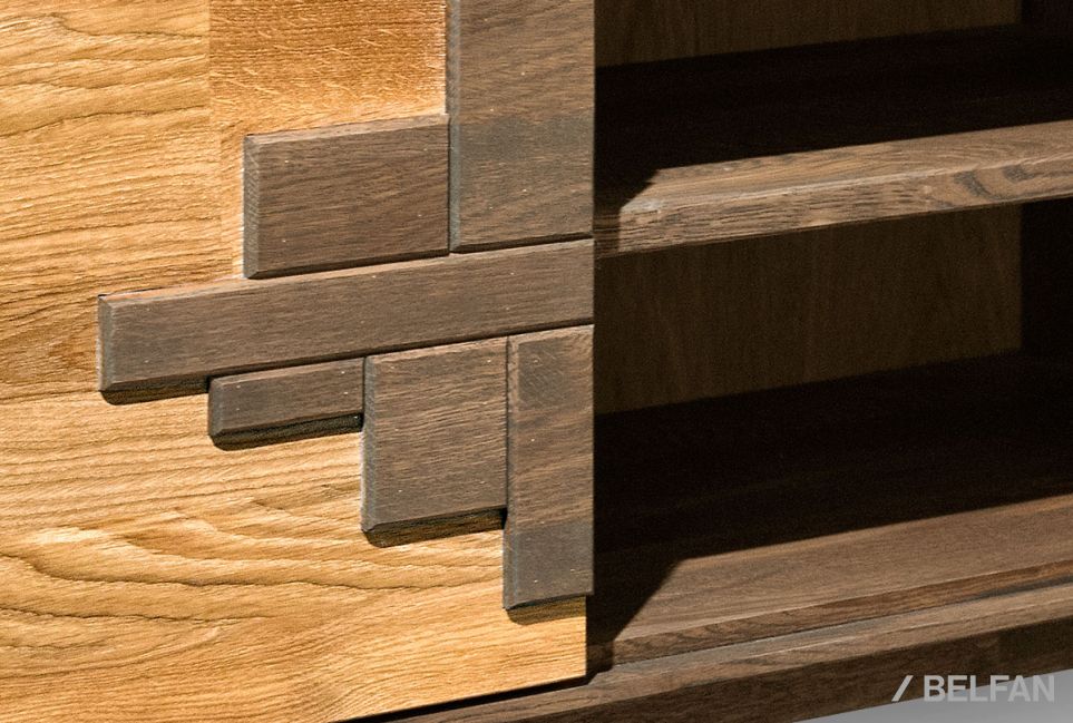 Тумба под ТВ навесная "Ирвинг Дизайн" массив дуба 2