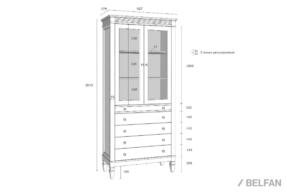 Стеллаж "Ольса" 202/014 массив сосны 3