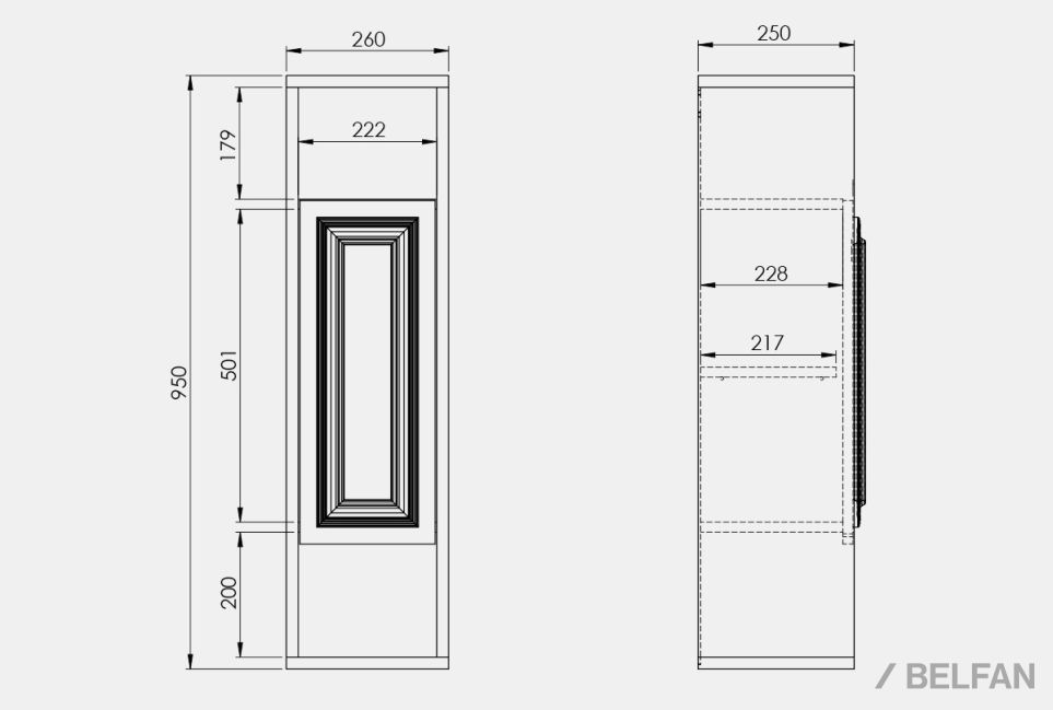 Шкаф настенный "Сакраменто" (левый) массив и шпон дуба, МДФ 4