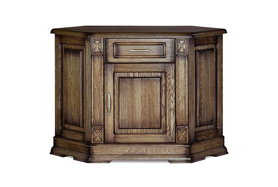 Тумба угловая "Верди Люкс 1у" массив и шпон дуба 2