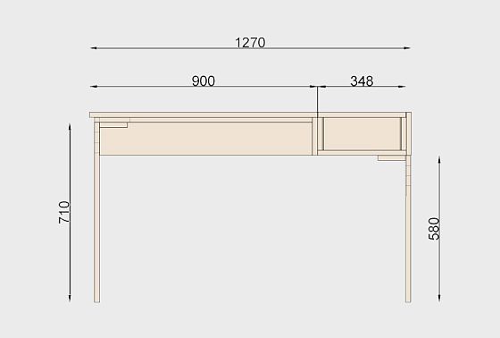 Стол туалетный "Cube Design" массив дуба 3