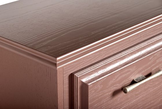 Комод "Сакраменто" 5 (высокий) массив и шпон дуба, МДФ 3