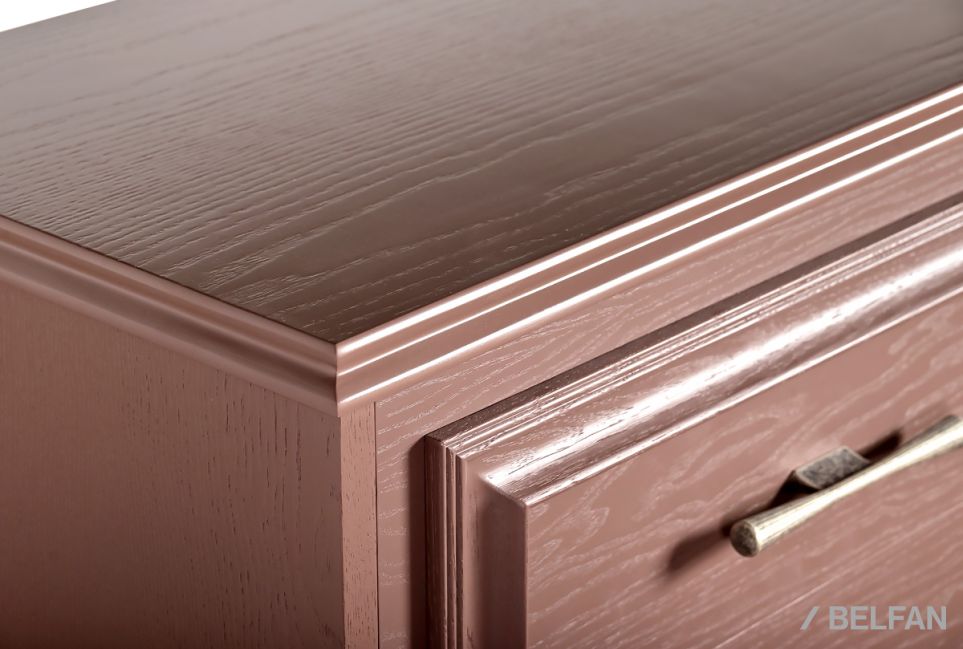 Комод "Сакраменто" 5 (высокий) массив и шпон дуба, МДФ 2