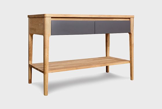 Стол-консоль "Уоллстрит" массив дуба, МДФ 3