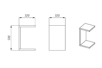 Стол приставной "Арт" 50
