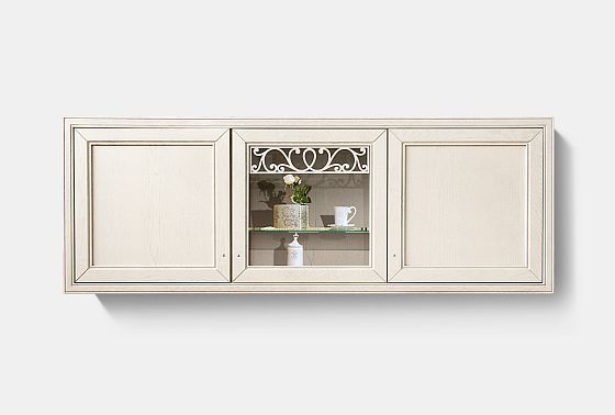 Шкаф навесной 3-х дв. "Тэфи" массив и шпон дуба 3