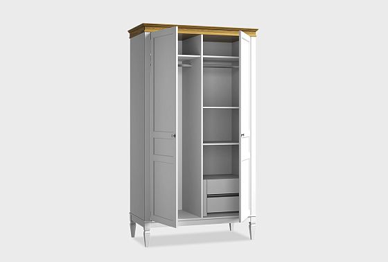 Шкаф для одежды 2-х дверный "Ольса-С" 20 массив сосны 7