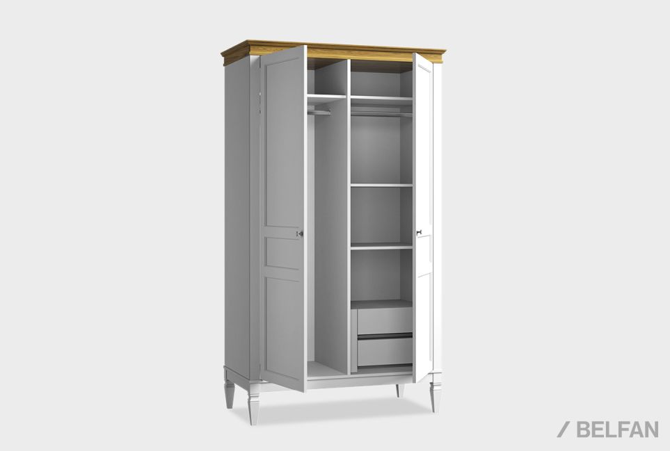 Шкаф для одежды 2-х дверный "Ольса-С" 20 массив сосны 5