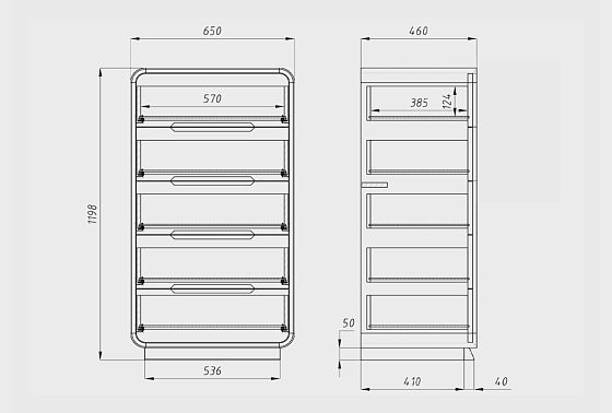 Комод "Монблан" 5 (высокий) массив дуба 7