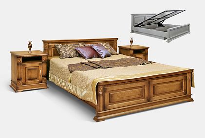 Кровать "Верди Люкс" (высокое изножье) с подъемным механизмом