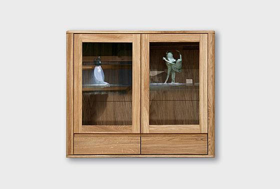 Шкаф навесной 2-х секц. "Норд" (с ящиками) массив дуба 2