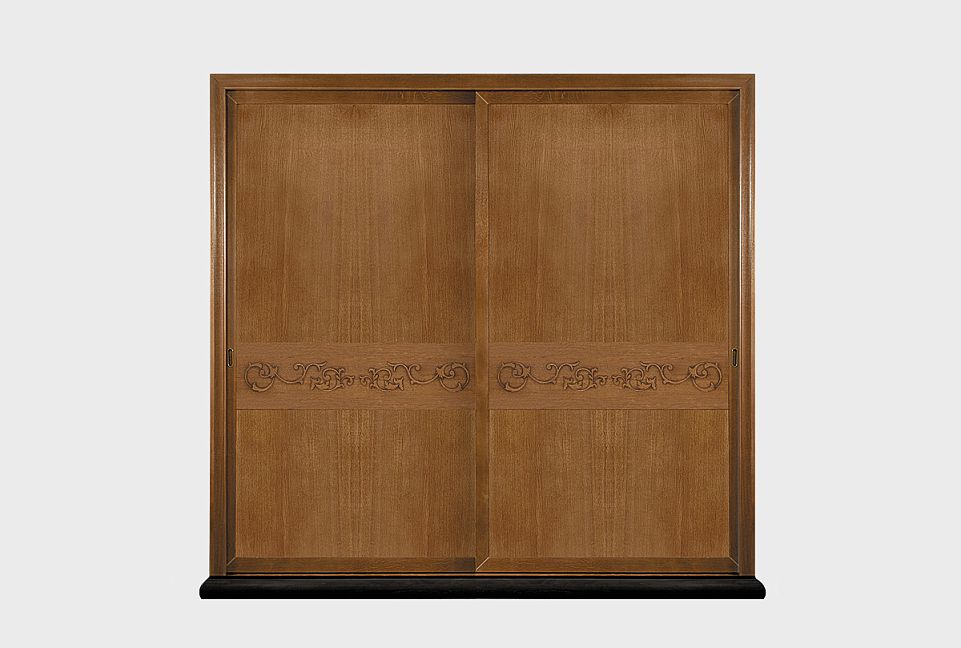 Шкаф-купе для одежды 2-х дв. "Соната" без зеркала (декор); коньяк с тёмной патиной+горький шоколад
