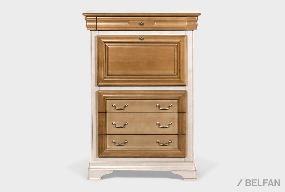 Тумба высокая "Оливия" массив и шпон ольхи 5