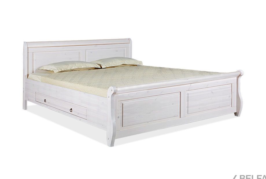 Кровать двуспальная "Мальта-М" 180 (с ящиками) массив сосны 1