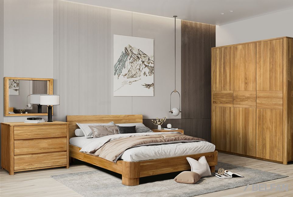 Зеркало настенное "Норд" массив дуба 4