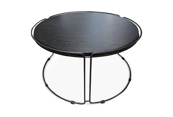 Стол журнальный "Collin" (круглый) большой массив и шпон дуба, МДФ 3