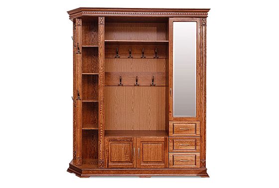 Шкаф комбинированный "Верди Люкс" 2 массив и шпон дуба 3