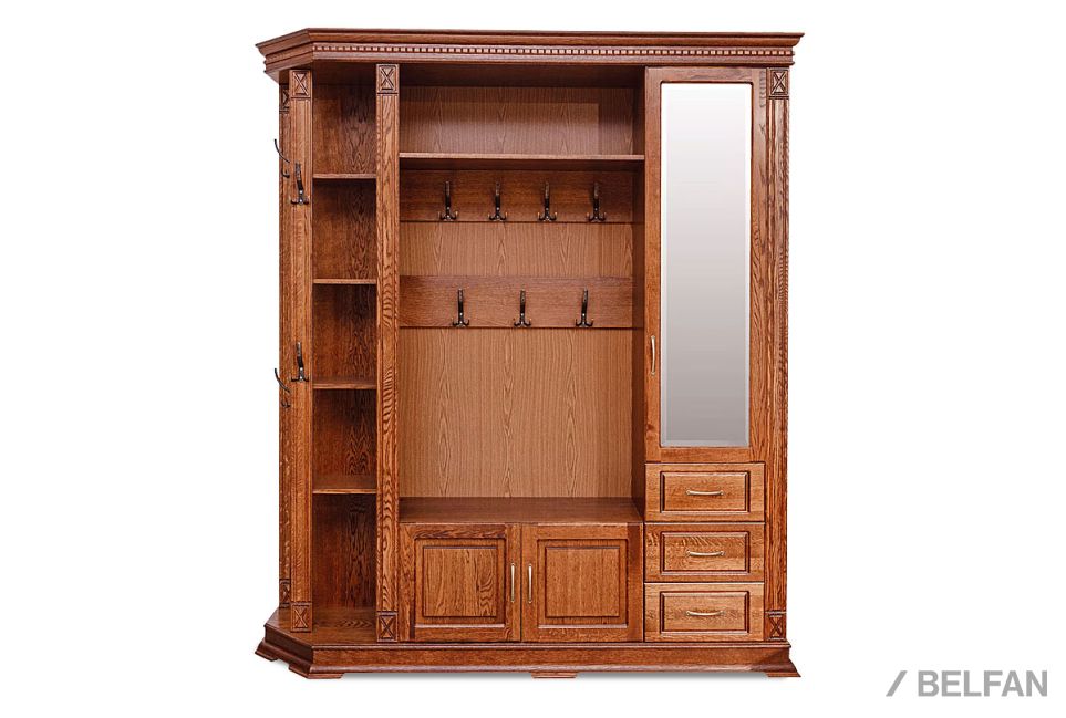 Шкаф комбинированный "Верди Люкс" 2 массив и шпон дуба 1