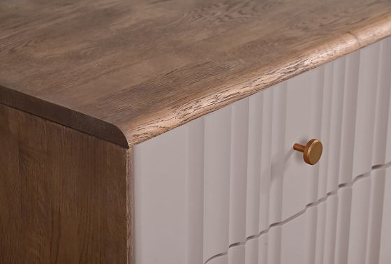 Комод "Меридиан" 5 (высокий) массив дуба, МДФ 7