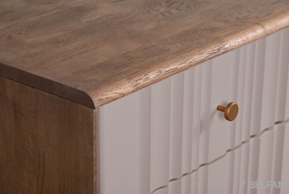 Комод "Меридиан" 5 (высокий) массив дуба, МДФ 2