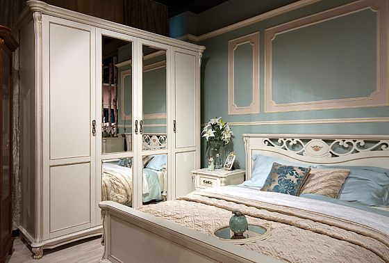 Шкаф 4-х дв. "Алези" массив и шпон дуба 2