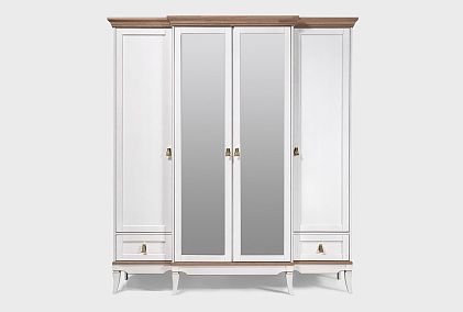 Шкаф для одежды 4-х дв. "Стюарт" (с зеркалом)