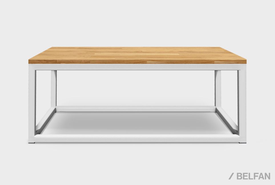 Стол журнальный "Арт" прямоугольный 259 массив дуба, металл 1