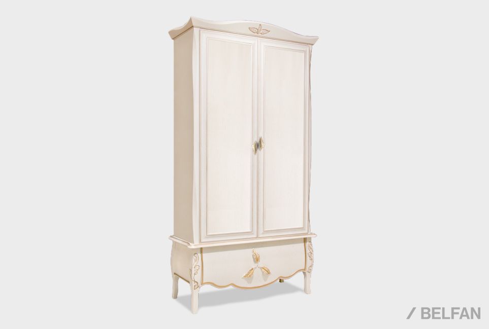 Шкаф для одежды 2-х дв. "Трио" массив и шпон дуба 1