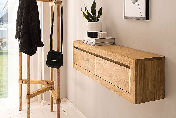 Тумба навесная "Арт" массив дуба 9