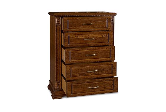 Комод высокий «Верди Люкс» массив и шпон дуба 4
