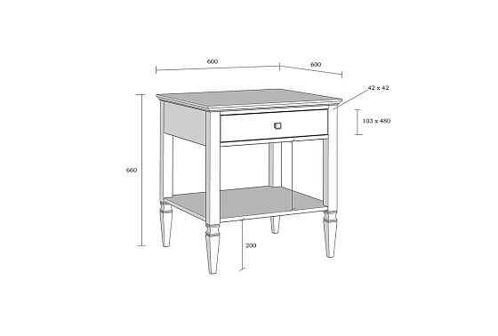 Стол ламповый "Ольса" 01 массив сосны 7