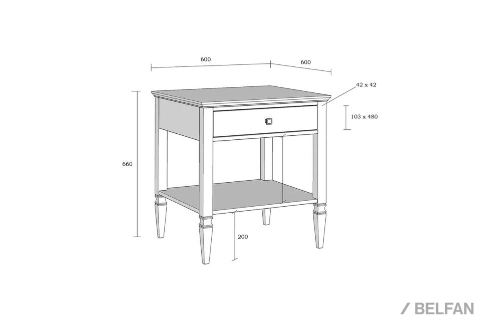 Стол ламповый "Ольса" 01 массив сосны 4