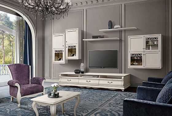 Шкаф навесной 2-х секционный "Тэфи" (левый) массив и шпон дуба 6