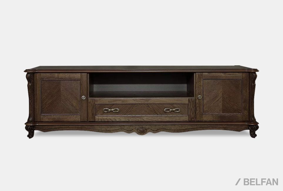 Тумба под ТВ "Алези 22" массив и шпон дуба 2