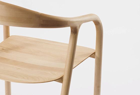 Стул "Лугано" с подлокотниками массив берёзы 12