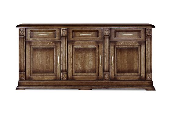 Тумба 3-х дверная "Верди Люкс 3" массив и шпон дуба 4