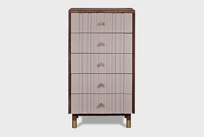 Комод "Меридиан" 5 (высокий); 5 ящиков; *А-017.105; к-шоколадный дуб, ф-нирвана