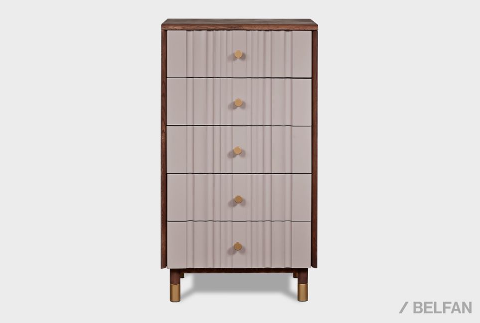 Комод "Меридиан" 5 (высокий) массив дуба, МДФ 6