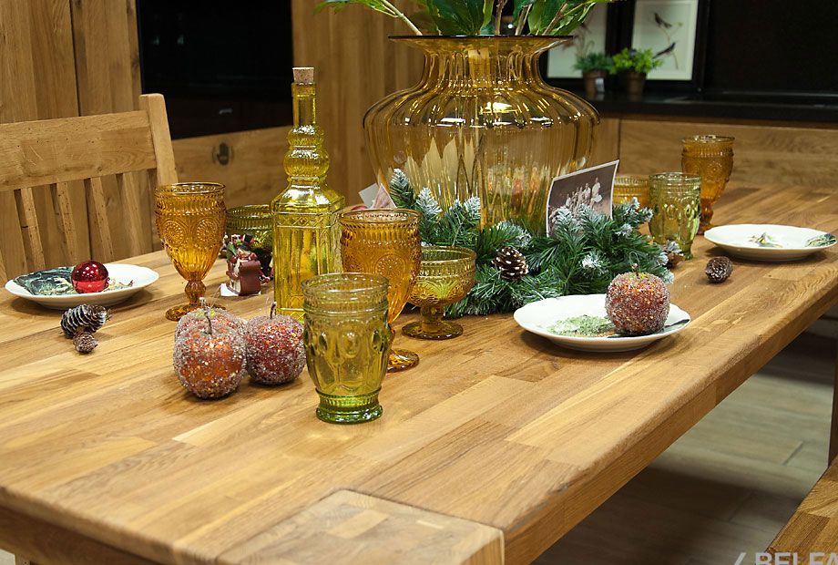 Стол обеденный "Берген" П-01 (сечение опор 90х90) массив дуба 5