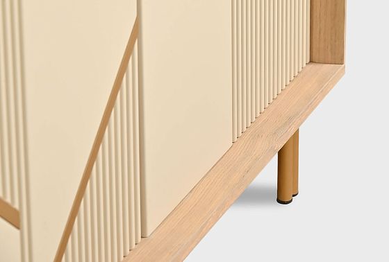 Тумба «Авеню» 4 шпон дуба, МДФ, металл 7