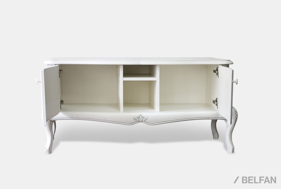 Тумба под ТВ "Флерон" (узкая) массив и шпон бука 3