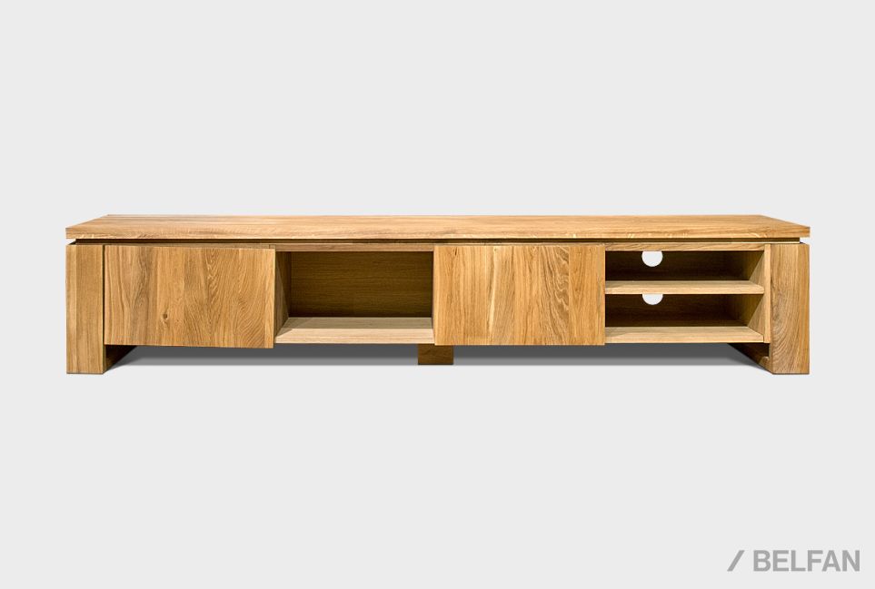 Тумба под ТВ "Берген" В-200 массив и шпон дуба 2