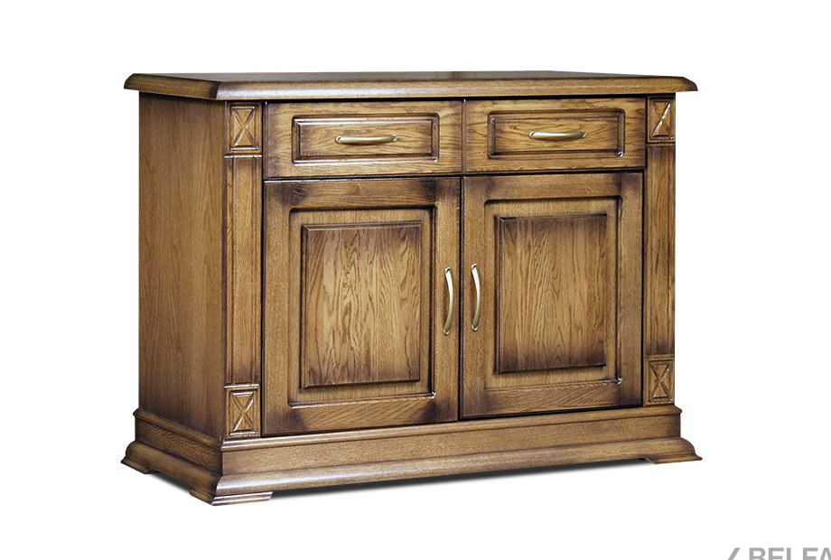 Тумба 2-х дверная "Верди Люкс 2" массив и шпон дуба 1