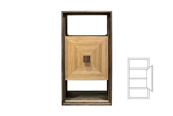 Модуль настенный "Cube Design" 2 (с нишей) массив и шпон дуба 2