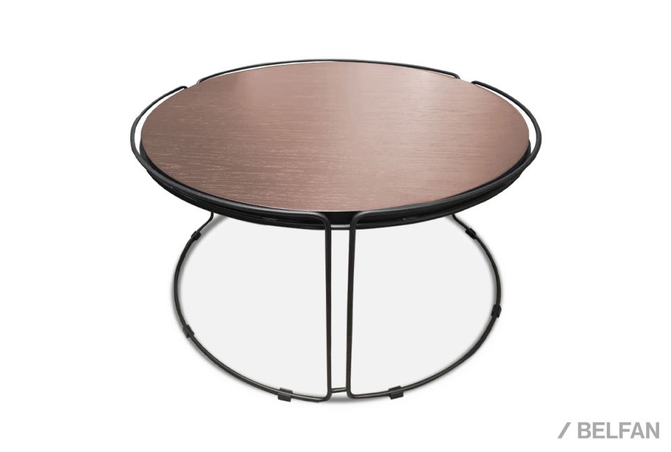 Стол журнальный "Collin" (круглый) большой массив и шпон дуба, МДФ 1